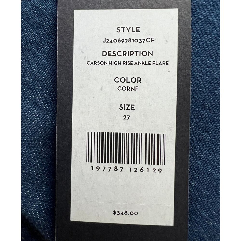VERONICA BEARD WOMENS SIZE 27 CARSON HIGH RISE ANKLE FLARE BLUE JEANS - Picture 14 of 14